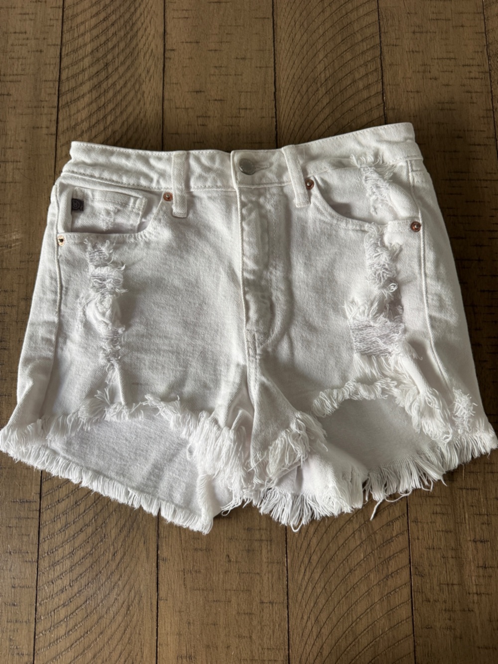Just USA White Denim high Waisted Shorts
